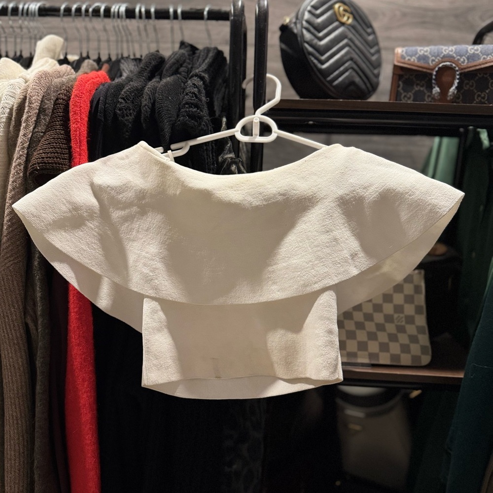 Babaton White Off-Shoulder Top